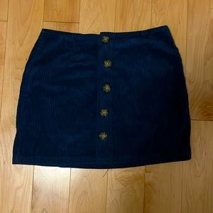 Navy blue corduroy Pacsun skirt
